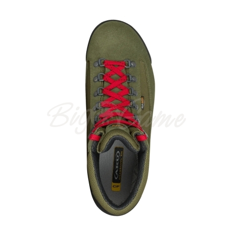 Ботинки треккинговые AKU WS Slope Micro GTX цвет Military Green / Red фото 2