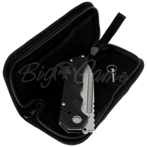 Нож складной полуавтоматический BOKER Hermod Folder сталь D2 рукоять Стеклотекстолит G10 цв. Черный фото 6