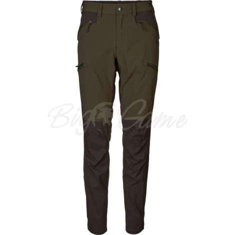 Брюки SEELAND Larch Stretch Trousers Women цвет Pine Green / Chocolate Torte фото 1