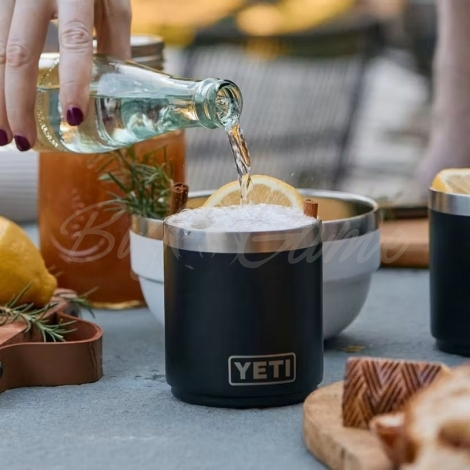 Термостакан YETI Rambler Stackable Lowball CL w/Magslider Lid 296 цвет Black фото 2