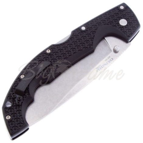 Нож складной COLD STEEL Voyager Extra Large Drop Plain Edge AUS10 рукоять пластик GRIV-EX цв. Черный фото 2