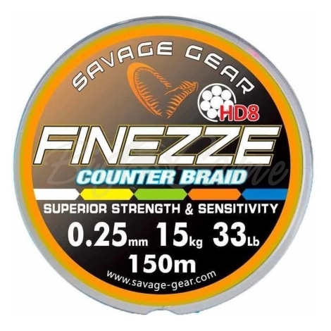Плетенка SAVAGE GEAR Finezze HD8 Counter Braid 230 м 0,40 мм цв. многоцветный фото 1