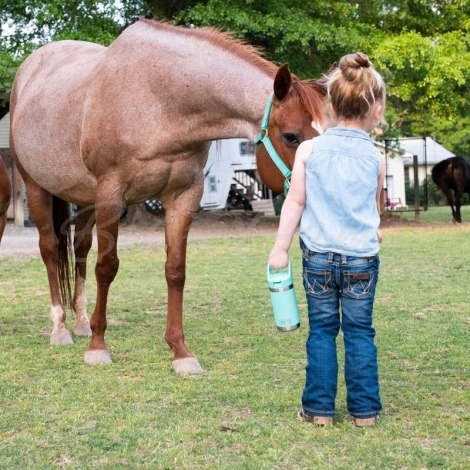Термобутылка YETI Rambler Jr Kids' Bottle 354 цвет Reef Blue фото 5