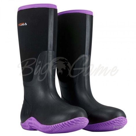 Сапоги HISEA WS AquaX Rain Boots цвет black / purple фото 3