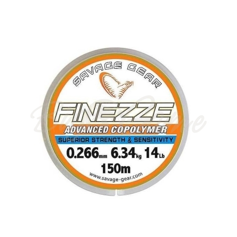 Леска SAVAGE GEAR Finezze Mono 150 м 0,286 мм цв. прозрачный фото 1