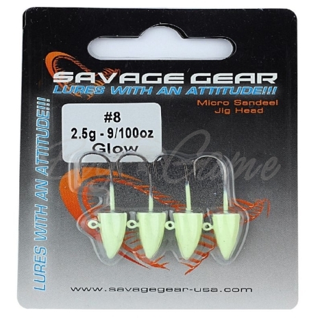 Джигер SAVAGE GEAR LRF Micro Sandeel Jig Head 6 г № 8 (4 шт.) фото 1