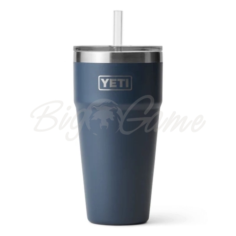 Термокружка YETI Rambler Straw Cap 760 цвет Navy фото 1