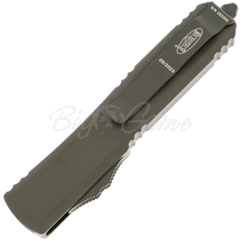 Нож автоматический MICROTECH UTX-85 S/E клинок М390, рукоять алюминий,цв. зеленый фото 2