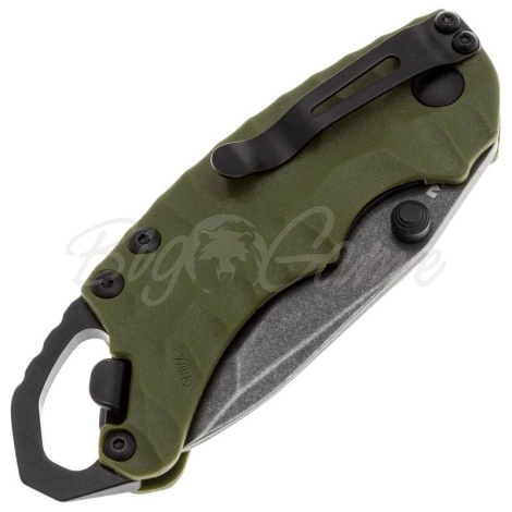 Нож складной полуавтоматический KERSHAW Shuffle II сталь 8Cr13MoV рукоять Термопластик GRN цв. Оливковый фото 3
