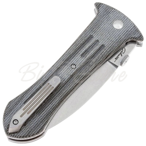 Нож складной полуавтоматический BOKER Smatchet сталь VG-10 рукоять Микарта цв. Серый фото 5