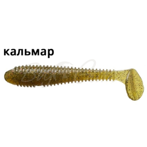 Виброхвост CRAZY FISH Vibro Fat 3,2" (5 шт.) зап. кальмар код цв. 01 Olive фото 1