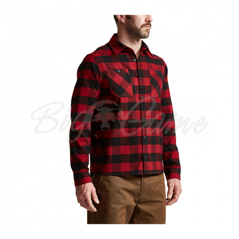 Рубашка SITKA Riser Work Shirt цвет Brick / Black Buffalo фото 5