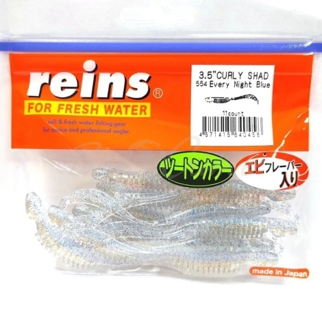 Твистер REINS Curly Shad 3,5" (11 шт.) код цв. 554 фото 1