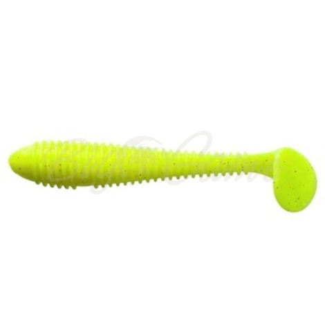 Виброхвост CRAZY FISH Vibro Fat 3,2" (5 шт.) зап. кальмар код цв. 06 Chartreuse фото 1