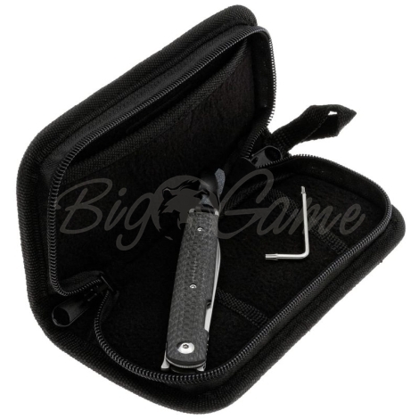Нож складной полуавтоматический BOKER LRF Carbon сталь VG-10 рукоять Карбон цв. Черный фото 3