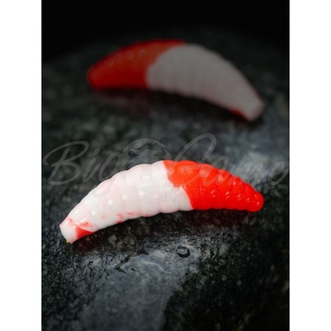 Личинка TERUKI Bro 3,8 см (8 шт.) зап. сыр цв. White/Red фото 1