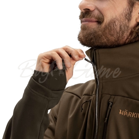 Толстовка HARKILA Mountain Hunter Pro WSP fleece jacket цвет Hunting Green / Shadow Brown фото 4