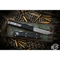 Нож автоматический MICROTECH Ultratech T/E сталь M390,Stonewash рукоять Алюминий цв. Черный превью 2