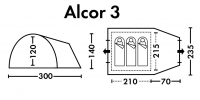 Палатка FHM Alcor 3 кемпинговая цвет Синий / Серый превью 13