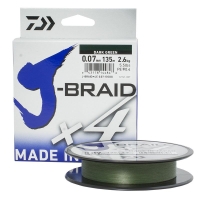 Плетенка DAIWA J-Braid X4 135 м цв. зеленый 0,33 мм