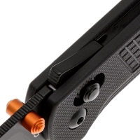 Нож складной полуавтоматический CJRB Bolt сталь AR-RPM9 рукоять стеклотекстолит G10 цв. Черный превью 4