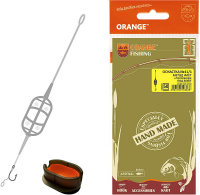 Оснастка карповая ORANGE #41 Classic Flat Method Leadcore, для бойла 40 г