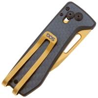 Нож складной SOG Ultra XR Carbon+Graphite S35VN рукоять Карбон цв. Черный/Золотой превью 2