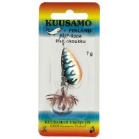 Блесна вращающаяся KUUSAMO Kuf-Lippa 40/7 (с опереньем) код цв. BL/O/BLU-S превью 2