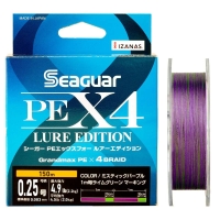 Плетенка SEAGUAR X4 PE Lure Edition 150 м цв. многоцветный #0.25