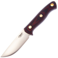 Нож ЮЖНЫЙ КРЕСТ Fang конвекс сталь N690 рукоять Микарта красно-черная/насечка превью 5