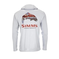 Термокофта SIMMS Tech Hoody - Artist Series цвет Trout Logo Flame/Sterling