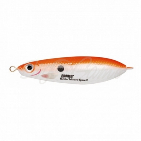 Блесна колеблющаяся RAPALA Rattlin Minnow Spoon с шумовой камерой 16 г цв. FRP фото 1