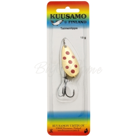 Блесна вращающаяся KUUSAMO Taimen-Lippa 50/18 код цв. R/B-B  фото 2