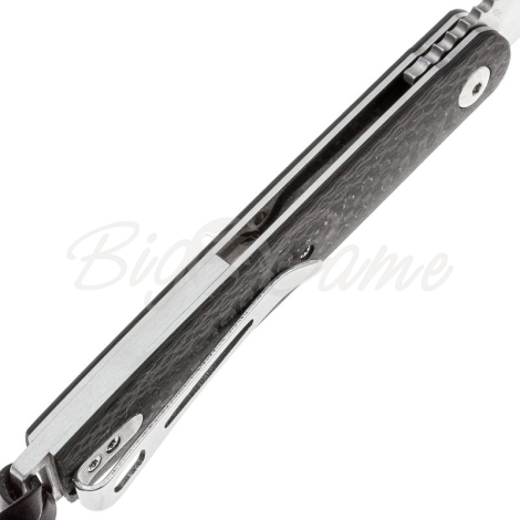 Нож складной полуавтоматический BOKER LRF Carbon сталь VG-10 рукоять Карбон цв. Черный фото 6