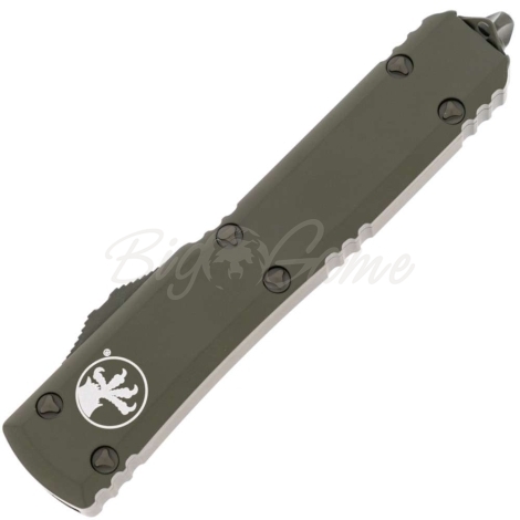 Нож автоматический MICROTECH UTX-85 S/E клинок М390, рукоять алюминий,цв. зеленый фото 4