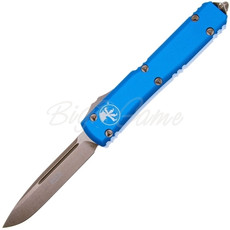 Нож автоматический MICROTECH Ultratech S/E Bohler M390, рукоять алюминий цв. Синий фото 1