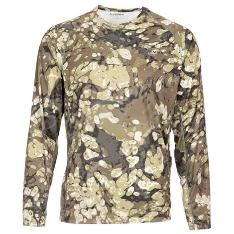 Термокофта SIMMS Solarflex LS Crewneck - Print цвет Riparian Camo фото 1