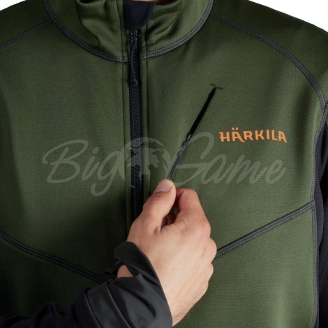 Толстовка HARKILA Scandinavian fleece jacket цвет Duffel green / Black фото 4