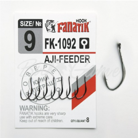 Крючок одинарный FANATIK FK-1092 AJI-Feeder № 9 (8 шт.) фото 1