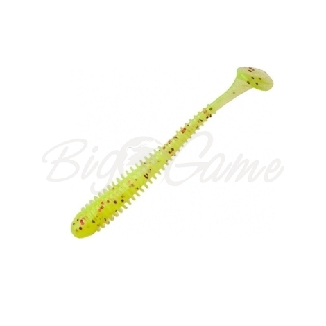 Виброхвост KEITECH Swing Impact FAT 4,8" (5 шт.) цв. PAL #01 Chartreuse Red Flake фото 1