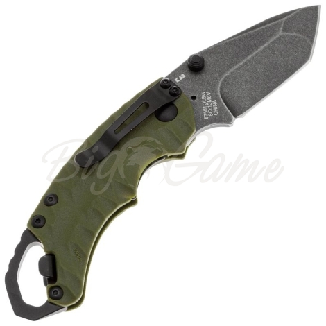 Нож складной полуавтоматический KERSHAW Shuffle II сталь 8Cr13MoV рукоять Термопластик GRN цв. Оливковый фото 4 Нож складной полуавтоматический KERSHAW Shuffle II сталь 8Cr13MoV рукоять Термопластик GRN цв. Оливковый фото 4