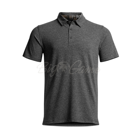 Футболка SITKA Essential SS Polo цвет Obsidian Heather фото 9