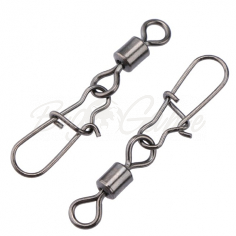 Застежка YARIE №810 Rolling Swivel with Line Snap цв. черный № 0 (9 шт.) фото 1