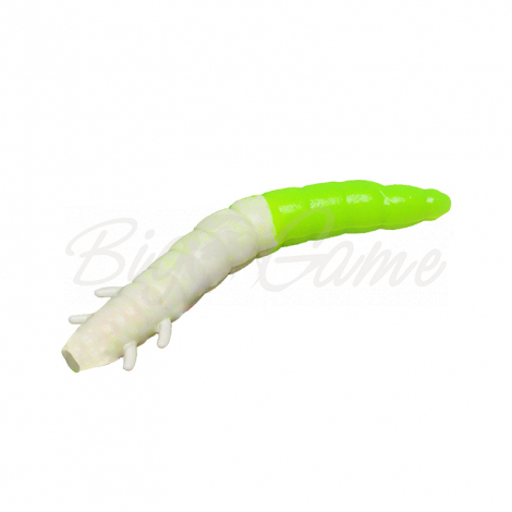 Червь SOOREX PRO King Worm запах сыр 55 мм (7 шт.) цв. 305 White/Chartreuse фото 1