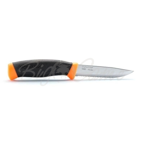 Нож MORAKNIV Companion F Serrated сталь Sandvik 12C27 цв. Оранжевый фото 1