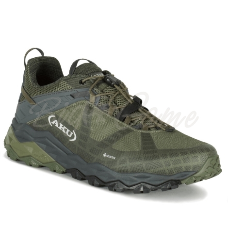 Кроссовки треккинговые AKU Flyrock GTX цвет Grey / Green фото 1