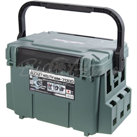 Ящик рыболовный MEIHO BM-7000 Bucket Mouth цвет зеленый фото 1