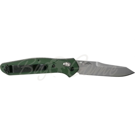 Нож складной BENCHMADE Osborne сталь S30V рукоять зеленый алюминий фото 3