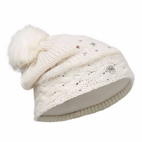 Шапка BUFF Junior Knitted & Polar Hat Buff Darsy цвет Starwhite-Starwhite-Standard/Od фото 1