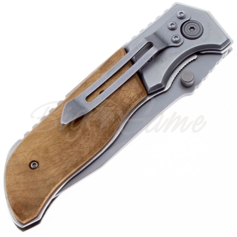 Нож складной полуавтоматический BOKER Forest Ranger сталь 7Cr17MOV рукоять Дерево цв. Коричневый фото 5